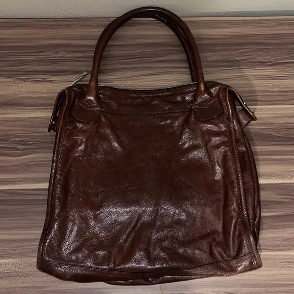 MICHELLE Brown Leather Tote Bag - Picture 5 of 16